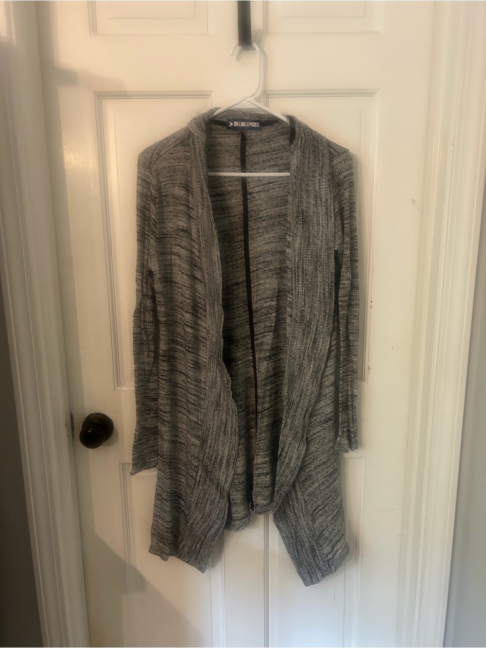 Laila Jayde Tonia Ribbed Side Slit Duster Cardigan